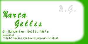 marta gellis business card